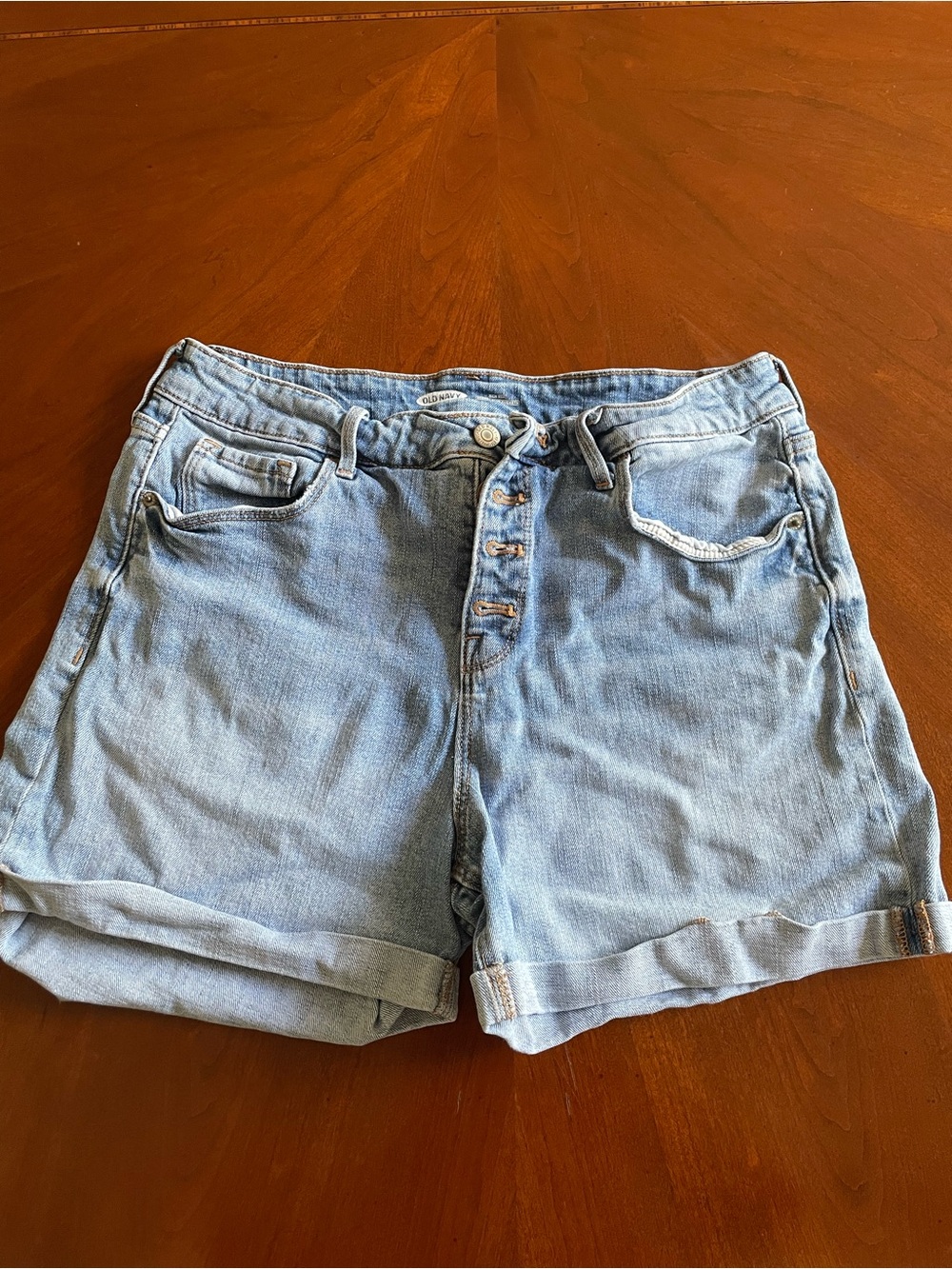 Light Blue Old Navy Denim Women's Button-Fly Shorts Size 12